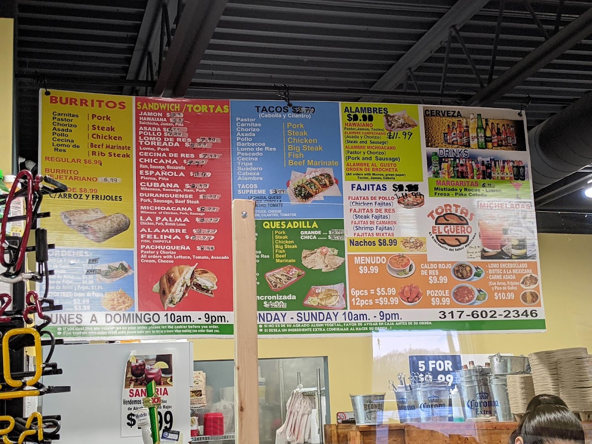 Tortas El Guero Menu - Image 2