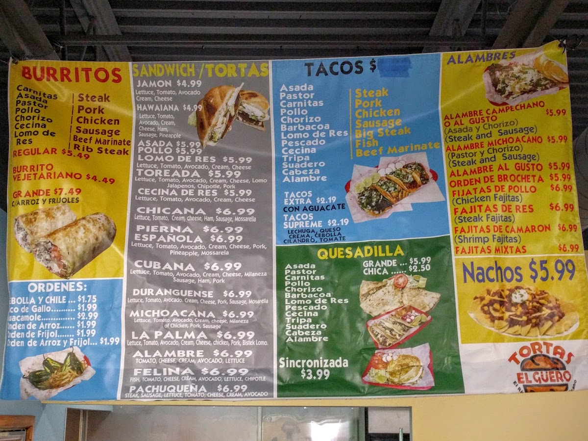 Tortas El Guero Menu - Image 4